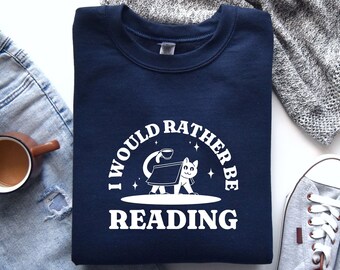 Sudadera bibliotecaria acogedora, regalo amante de los libros, jersey inspirado en la lectura, sudadera bibliófila, en lugar de estar leyendo, sudadera librería