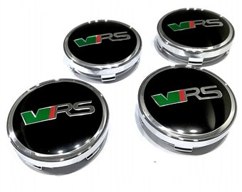 4x Wheel center caps Skoda VRS 60 mm, hub caps, Nabendeckel for Dezent Ats Cms Dotz Enzo Rial AEZ Alutec Anzio