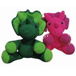 Triceratops Crochet Plushie, toy, dinosaur, gift