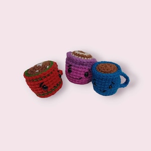 Hot chocolate or Coffee crochet mug, decor, toy, amigurumi, Christmas gift