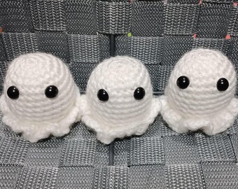 Mini Ghost Toy, Crochet, Small Amigurumi Pal