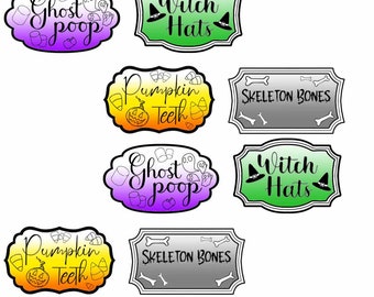 Halloween Gift Tags, Printable Bunco Favors (Digital Download)