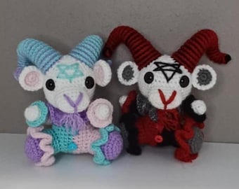 Baphomet Specialty Crochet plushie, toy, white elephant gift,