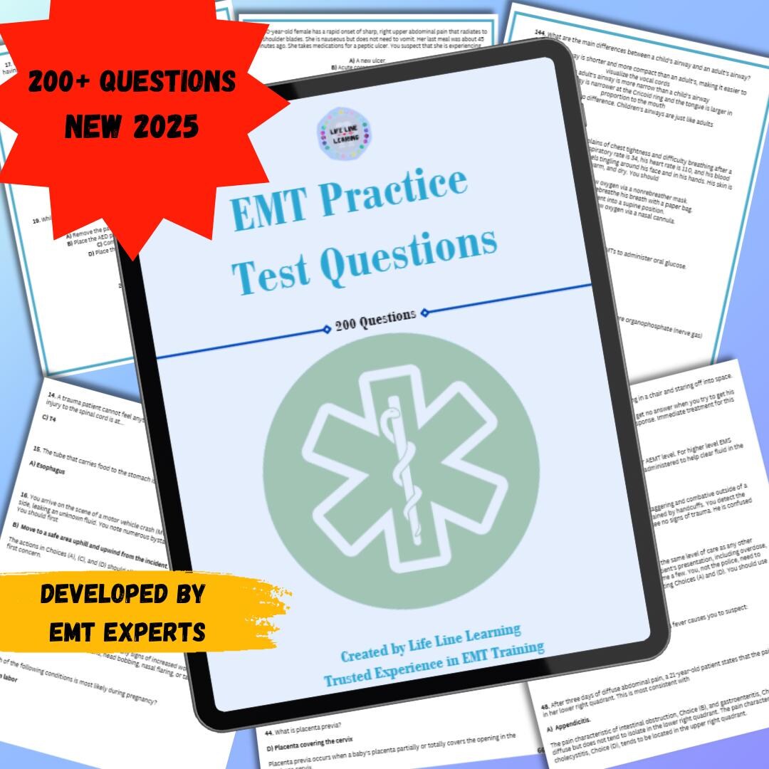 NREMT EMT Practice Test Questions, EMT Mock Exams, 200 Questions With ...