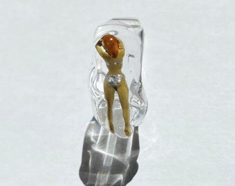 Resin ring for women.Original design ring.Handmade ring.Miniature ring. Resin jewel. Gift for her. Jewerly Resin.