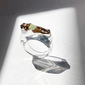 Resin ring for women.Original design ring.Handmade ring. Miniature ring. Resin jewelry. Handmade jewelry. Gift for her.