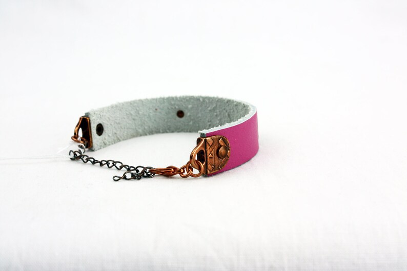 Birthday MOM Bracelet Hand-Stamped Copper /& Leather Adjustable Mother/'s Day