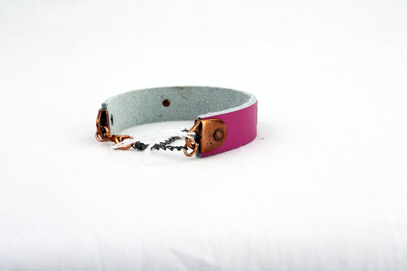 Birthday MOM Bracelet Hand-Stamped Copper /& Leather Adjustable Mother/'s Day