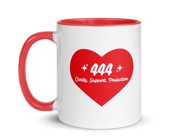 444 Angel Number Affirmation Ceramic Mug