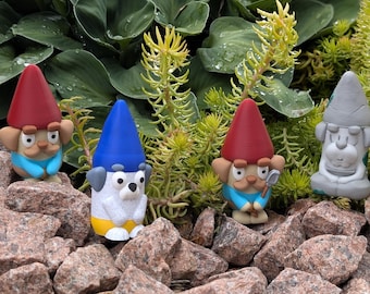 Gnomes Inspired by Bluey! Jeremy, Hecuba, Gerald, and the Meditation Gnome Desk Toy, Figurine, Cake Topper