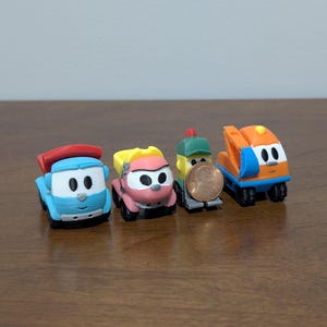 Complete Set of Four (4) Leo the Truck Inspired Toys - Leo the Truck, Lea the Truck, Scoop the Excavator, and Lifty the Forklift