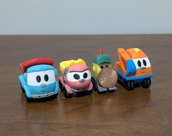 Complete Set of Four (4) Leo the Truck Inspired Toys - Leo the Truck, Lea the Truck, Scoop the Excavator, and Lifty the Forklift