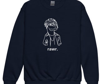 Emo Dinosaur Crewneck Sweatshirt (Youth)