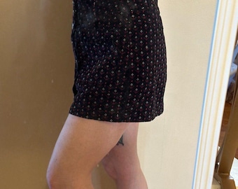 We The Free Free People Black Joani Corduroy Mini Skirt Size 27 EUC