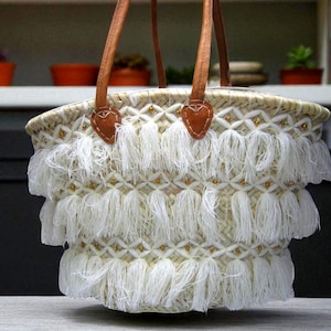 Moroccan Straw Tote Bag with Embroidery – Handmade Woven Basket – Summer Beach Bag with Leather Handles