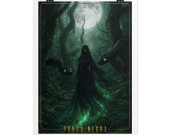 Pôster Punga Negra | Pôster enrolado, do baralho de cartas Peruvian Mestizo Trees