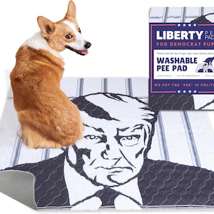 Libery Pets Pee Pads Funny Donald Trump Reusable Training for Dogs Gag Gift 36 in x 34 in 2 pack