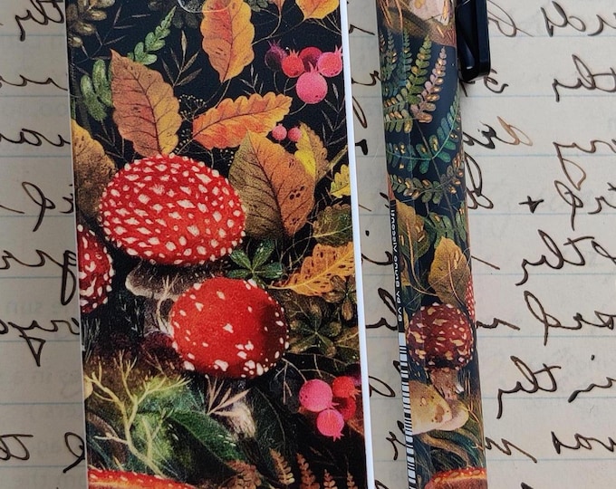 Dreambox Gel Click Pen in A Gift Box - Forest Mushrooms, Bruno Visconti includes TWO refills