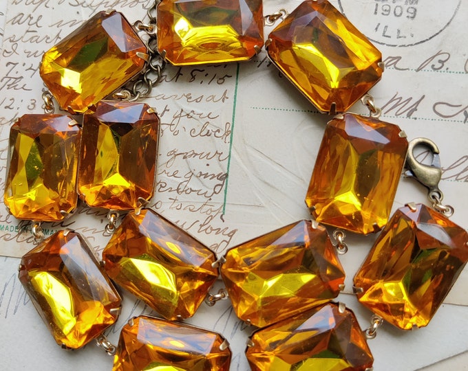 Anna Wintour Citrine statement Georgian collet Necklace