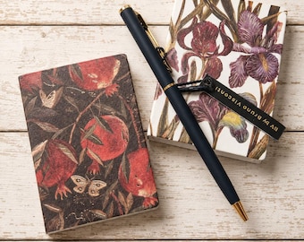 Bruno Visconti Gilded Notepad, Irises or Pomegranates