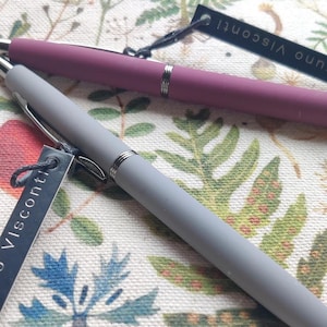 Clicker pen Bruno Visconti San Remo , Heavyweight Steel, Blue Ink, Wedding Favor