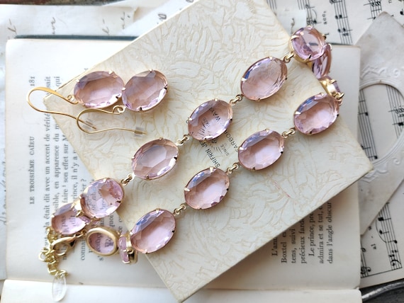 Light pink dangle on sale earrings