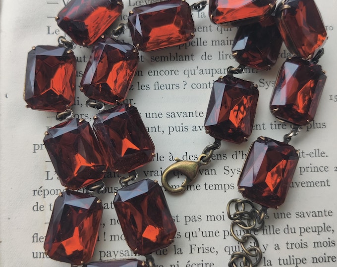 Vintage Madeira Topaz Statement Necklace: Anna Wintour Style