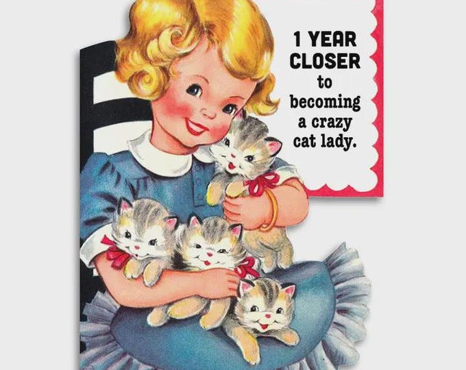 Funny Vintage-Inspired Birthday Card, Bad Betty Blank Greeting