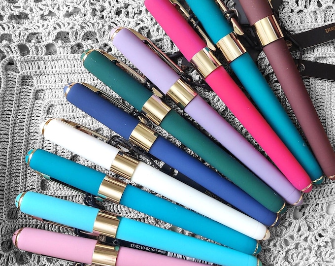 Bruno Visconti Monaco Pen: Smooth Black Fine Point, Soft Touch SO many colors!