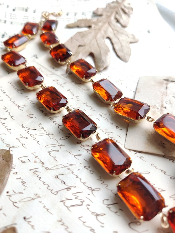 Fall Topaz Statement Necklace Madeira Topaz Anna Wintour