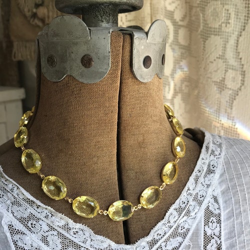 Georgian Necklace Yellow Statement 