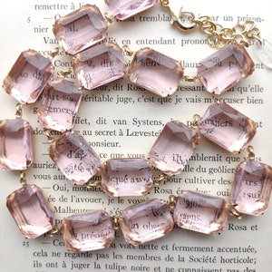 Pink Statement Necklace, Anna Wintour necklace,  georgian collet, Bridgerton necklace, Jane Austen, Downton Abbey, Millennium crystal