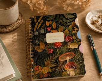 Bruno Visconti Owl or Mushroom Spiral Art Journal