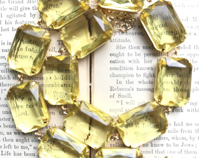 Anna Wintour chunky yellow choker Statement Necklace, "Good Day Sunshine"