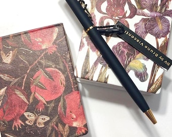 Bruno Visconti Gilded Notepad, Irises or Pomegranates