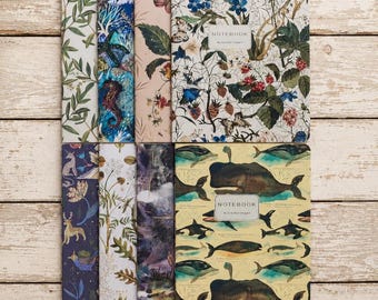 Bruno Visconti A5 Soft Cover Notebook, Mushroom, Fauna, Whale, Forest, Fairytale, MANY Designs!