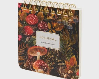 Bruno Visconti Mushroom Notebook, Small Spiral Purse Pad