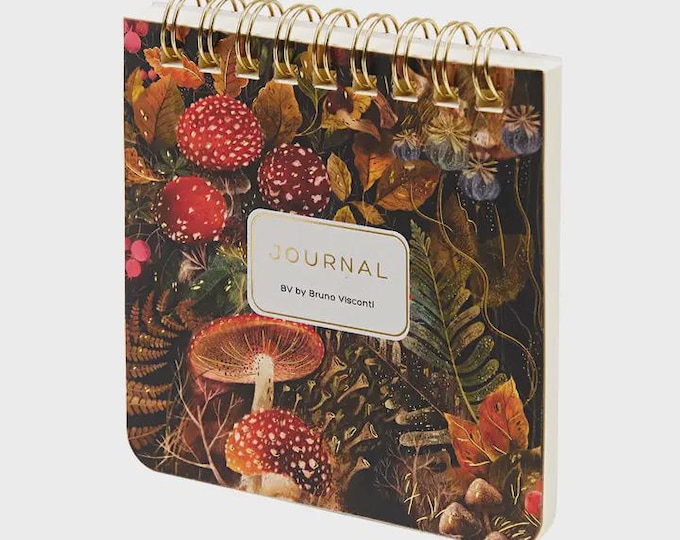 Bruno Visconti Mushroom Notebook, Small Spiral Purse Pad