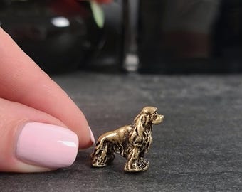 Cocker Spaniel Hund Miniatur Vintage Tierfiguren Spaniel-Liebhaber Geschenk Niedliche Schnickschnack für Schreibtischdekor Geschenke für Hundeliebhaber