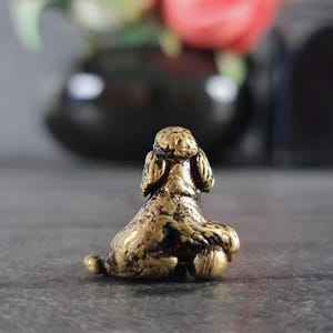 animal figurines, miniature poodle, micro dog, desktop decorations, poodle figurine, vintage style, brass animals, dog ornament, handmade figurines, dog miniature, desk decor, miniature animals, gifts for dog lovers