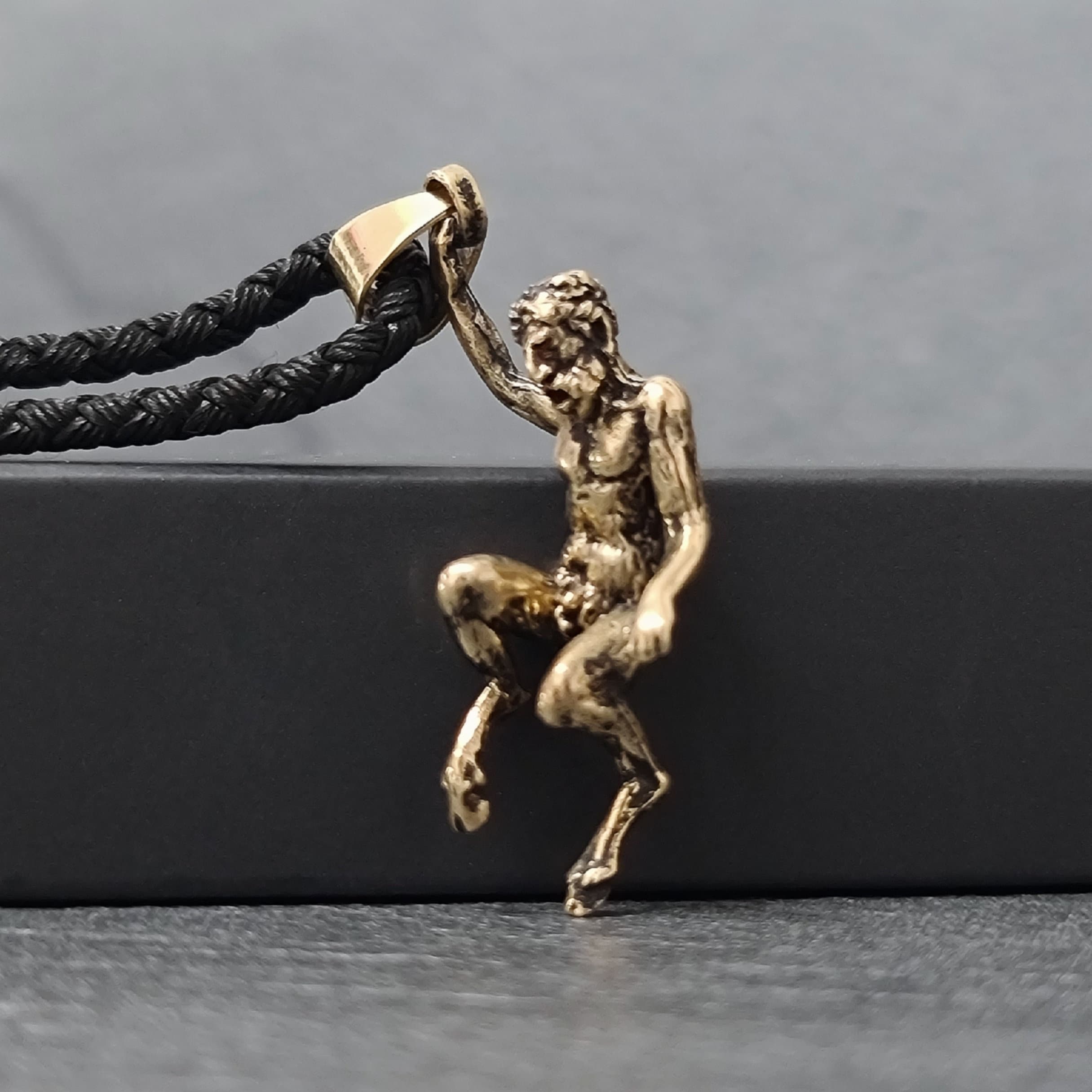 Satyr pendant vintage style Pagan jewelry men Pan pendant Amulet pendant Greek mythology jewelry Halloween gifts