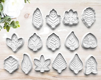 Leaf Cookie Cutter Set | Autumn | Monstera Leaf | Clay Fondant Stamp | Fall | Field | Jersey | 3D Printed | Customizable