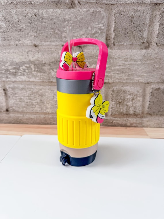 Personalizable Teacher Gift Pencil Viral Cooler Can Koozie Cozy | Gift for Teacher | Teacher Appreciation | 3D Printed Can Tumbler