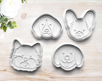 Customizable Dog Breed Cookie Cutter Set | Clay Fondant Stamp Embosser | Gift for Dog Lover | Gift for Dog Mom | French Bulldog | Terrier
