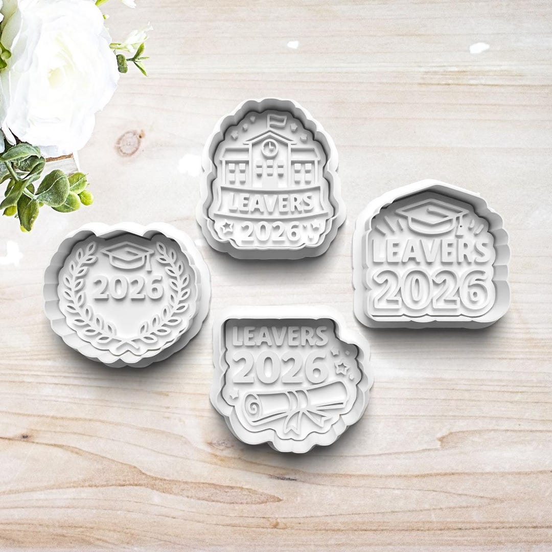 Graduation Cookie Cutter Set | Polymer Clay Fondant Stamp Embosser ...