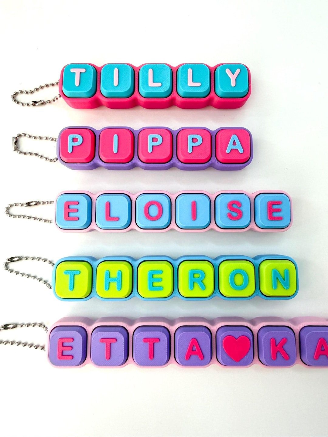 Click Fidget Keychain Custom Personalized Name Fidget Clicker Keychain | Kids Gift | Party Favors ...