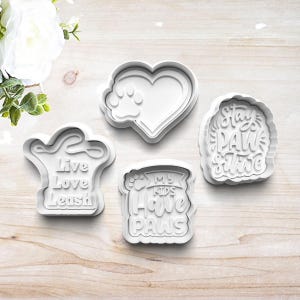 Dog Lover Cookie Cutter Set | Dog Mom | Polymer Clay Fondant Stamp | Embosser | Dog Party Supplies | Dog Mom Gift | Customizable | 3D Print