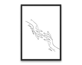 Live, Manon. Live | Manon Quote | The 13 | Throne of Glass Digital Print | Minimalist Wall Art | Sarah J. Maas | Gift for her, book lovers