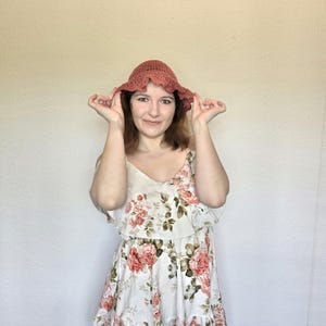 Gehäkelter Boho Spitzen Fischerhut, Sommerhut, Handgemachter Häkel Bucket Hat, Vintage-Stil Sonnenhut für Damen, Geschenkidee, Vier Farben,