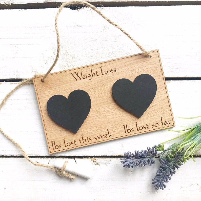 Weight Loss Countdown Plaque Sign Handmade Chalkboard Etsy